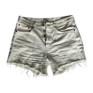 AGOLDE Parker Vintage Cutoff Denim Shorts White Size 27 High Rise Distressed
